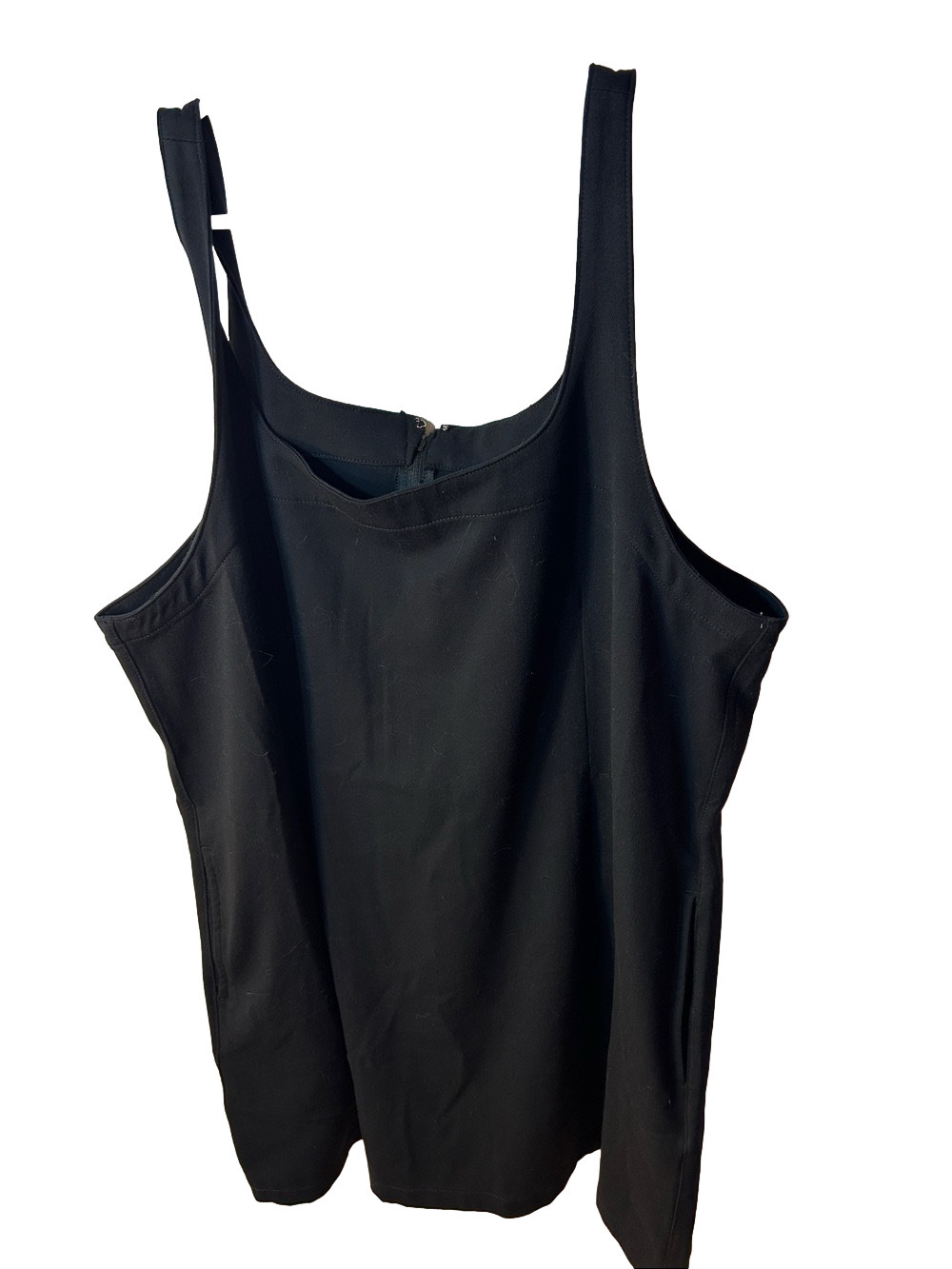 American Eagle Black Sleeveless Tank Dress with Scoop Neck size XL pockets